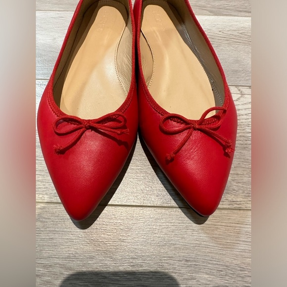 Jcrew red ballet flats genuine leather size 8 - Picture 8 of 9
